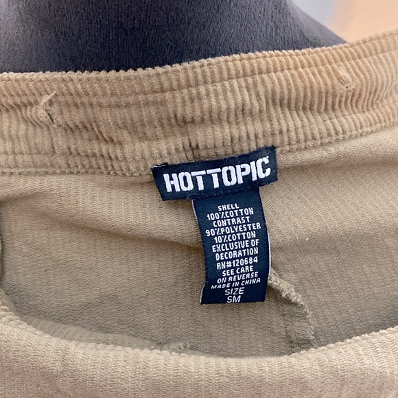 Hot Topic Embroidered Teddy Bear Corduroy Shortalls - Picture 4 of 7